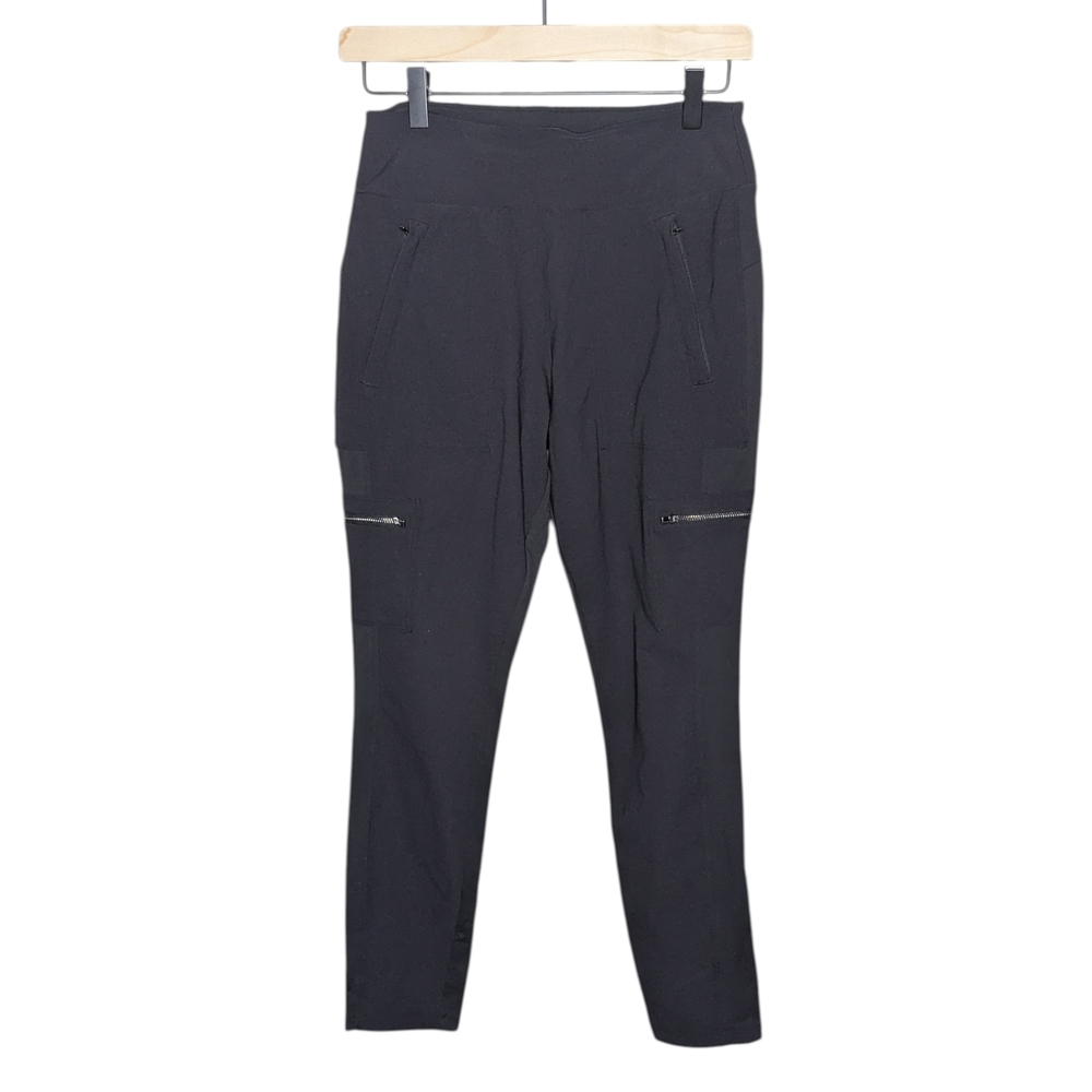 Athleta Headlands Hybrid Cargo Black Stretch Utility Outdoor Leggings Size 6